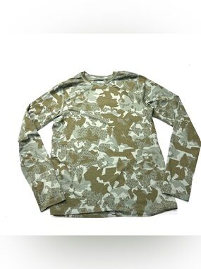 REI Co-op Kids Olive Green & Light Gray Camo Long Sleeve Shirt Camouflage